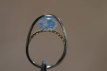 画像をギャラリービューアに読み込む, パライバトルマリン イン クォーツ ・ダイヤモンド リング /Pt900・K18YG