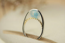 画像をギャラリービューアに読み込む, パライバトルマリン イン クォーツ ・ダイヤモンド リング /Pt900・K18YG