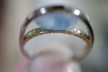 画像をギャラリービューアに読み込む, パライバトルマリン イン クォーツ ・ダイヤモンド リング /Pt900・K18YG