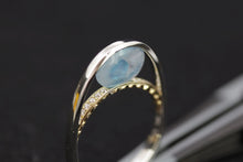 画像をギャラリービューアに読み込む, パライバトルマリン イン クォーツ ・ダイヤモンド リング /Pt900・K18YG