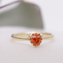 画像をギャラリービューアに読み込む, K18YG マンダリンガーネット リング 13号
