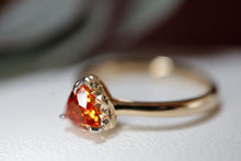 画像をギャラリービューアに読み込む, K18YG マンダリンガーネット リング 13号
