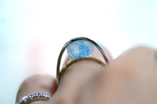 画像をギャラリービューアに読み込む, パライバトルマリン イン クォーツ ・ダイヤモンド リング /Pt900・K18YG